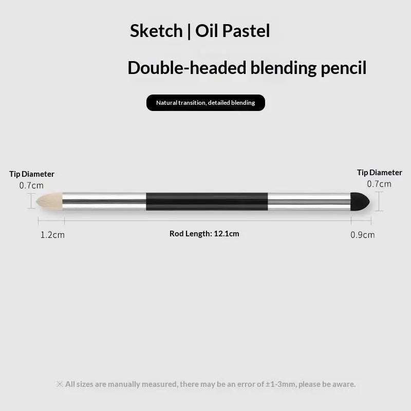 Dual Tip Art Sponge Pens Easy Coloring Pastel Stumps Non-smudge Foam Qme S Black