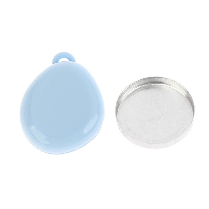 Colorful Portable Makeup Compact Empty Refillable Case Aluminum Tray Qme Blue