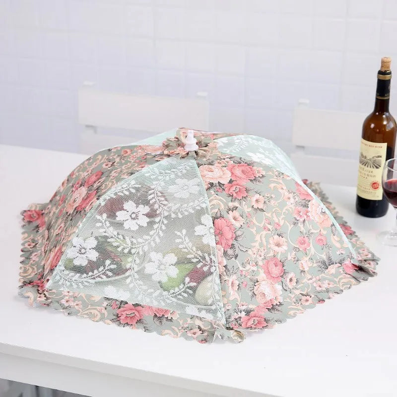 Portable Umbrella Style Food Cover Anti Mosquito Meal Cover Lace Table Home Using Food Cover Kitchen Gadgets Cooking Tools Qme