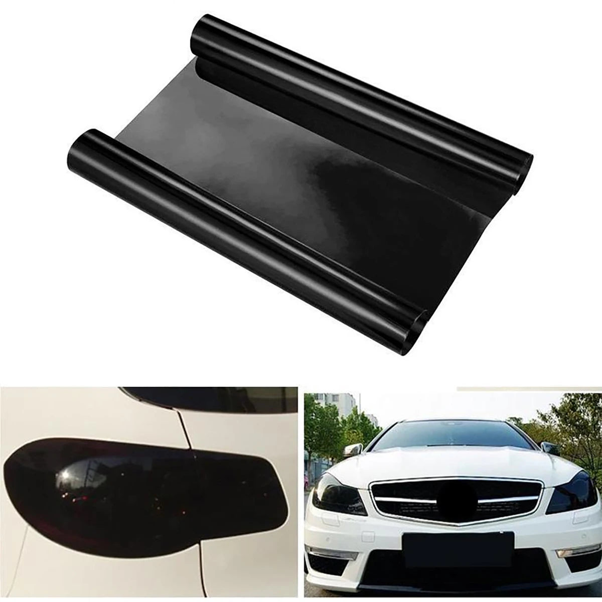 30x60cm 11 81x23 Car Bright Light Headlight Film Changing Sticker Qme Cold White