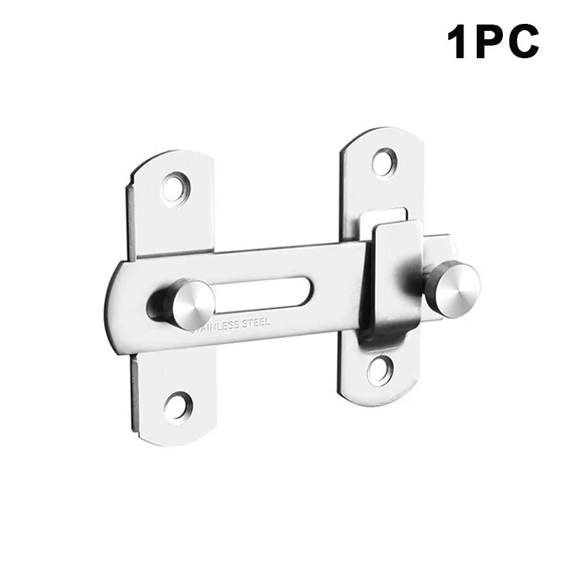 Thick Stainless Steel Door Latch Lock Hardware Gate Latches Anti Theft Easy Install For Home Bathroom Cabinet Doors Qme 1PC