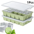 15Grid Food-grade Silicone Large Tray Mold Stackable Extra-large Lce Qme Light green