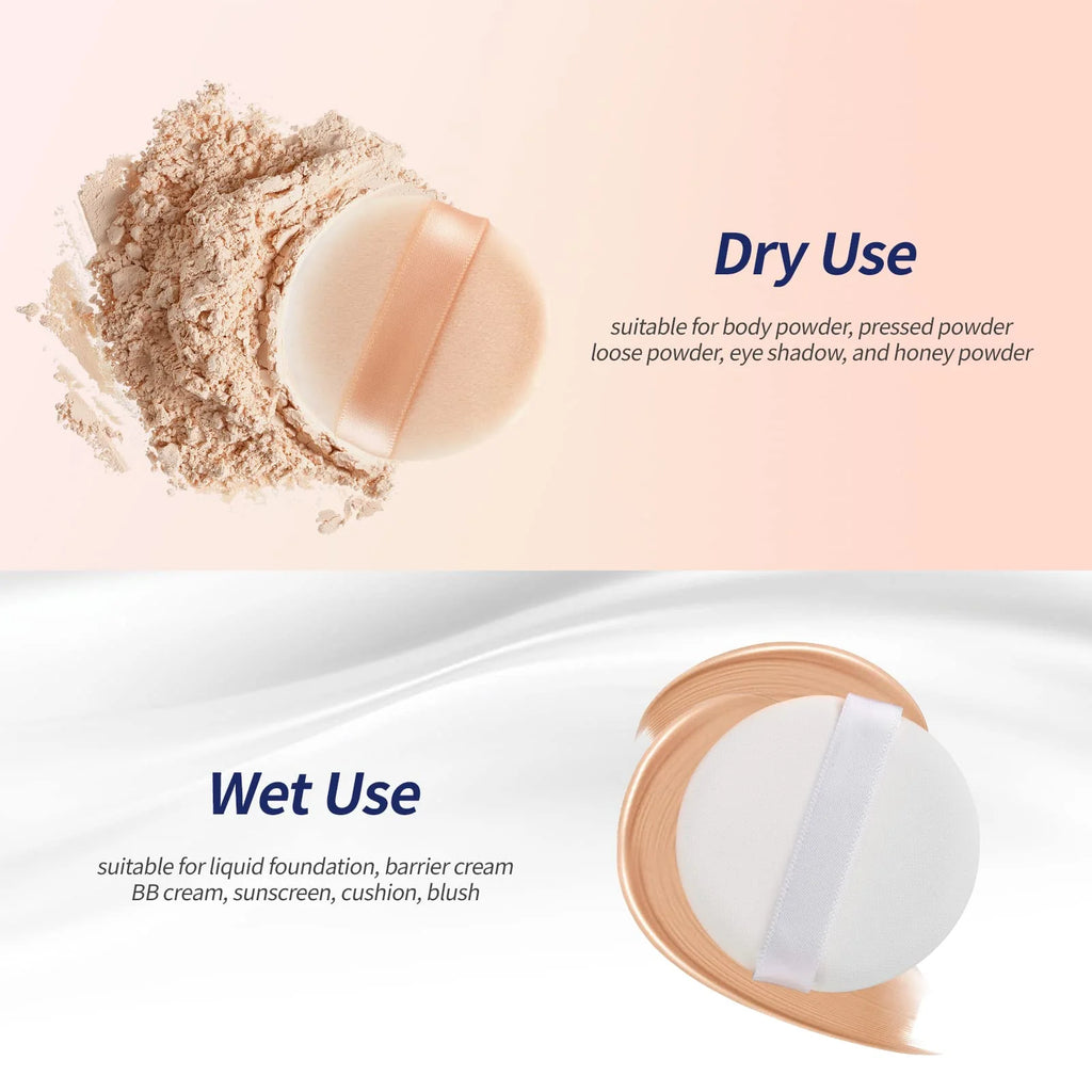 10 Cushion Foundation Powder Puff Air Makeup Puffs Round Sponges 4 Qme