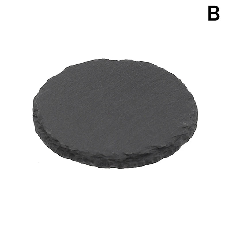 Table Coaster Japanese Style Reusable Slate Stone Drink Coaster Decorative Kitchen Tea Cup Mug Heat Resistant Rock Coaster Qme B