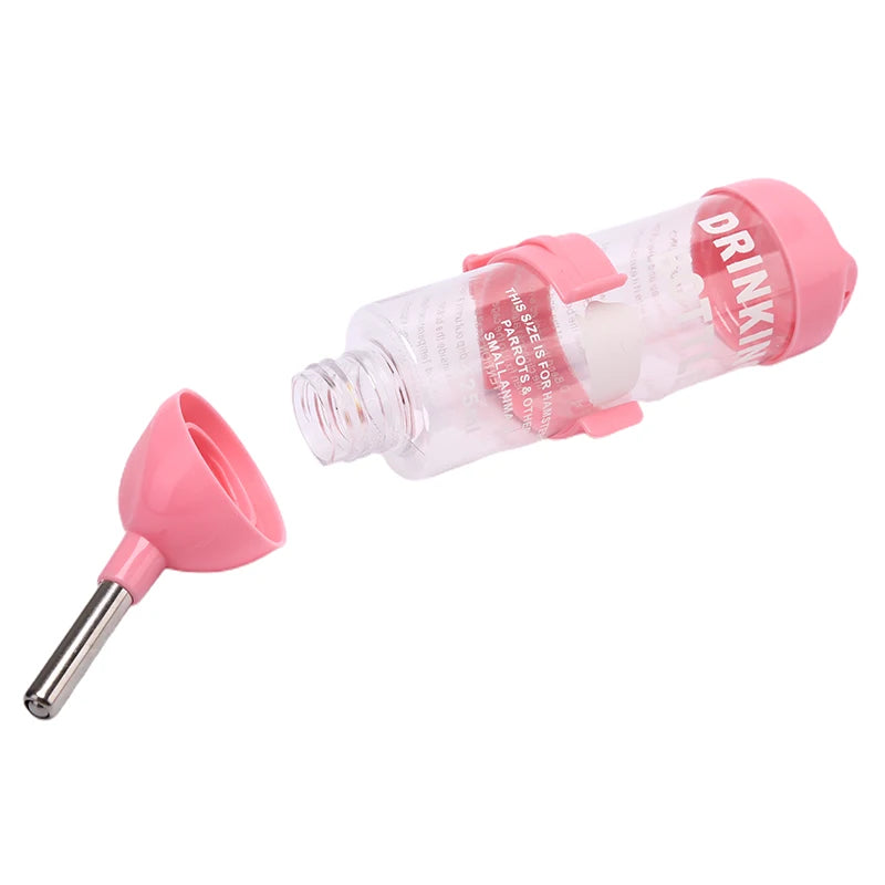 1Pc Plastic Hamster Drinker Water Bottle Dispenser Feeder Hanging Pet Dog Guinea Pig Squirrel Rabbit Drinking Head Pipe Fountain Qme