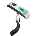 110lb/50kg Portable Scale Digital LCD Display Electronic Luggage Hanging Suitcase Travel Weighs Baggage Bag Weight Balance Tools Qme Silver