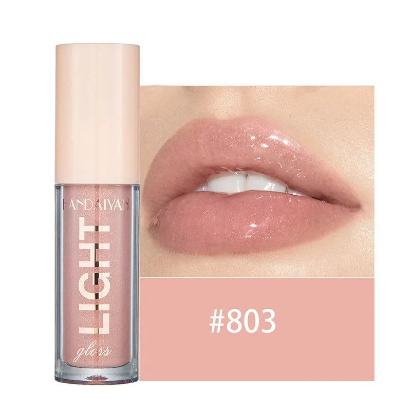 12 Colors Mirror Pearl Lip Gloss Long-lasting Moisturizing Shine Glitter Lip Glaze Waterproof Glass Liquid Lipstick Women Makeup Qme 03