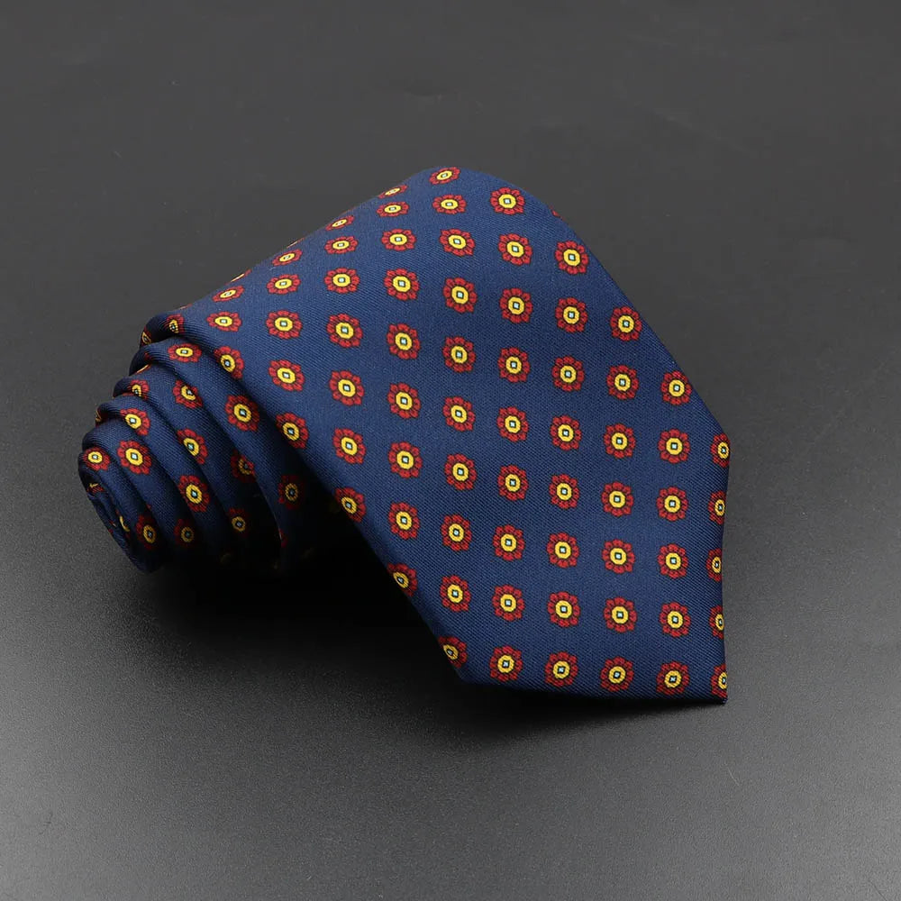 Men's Fashion Silk Tie Soft Novelty Necktie Blue Green Orange Ties Qme 13