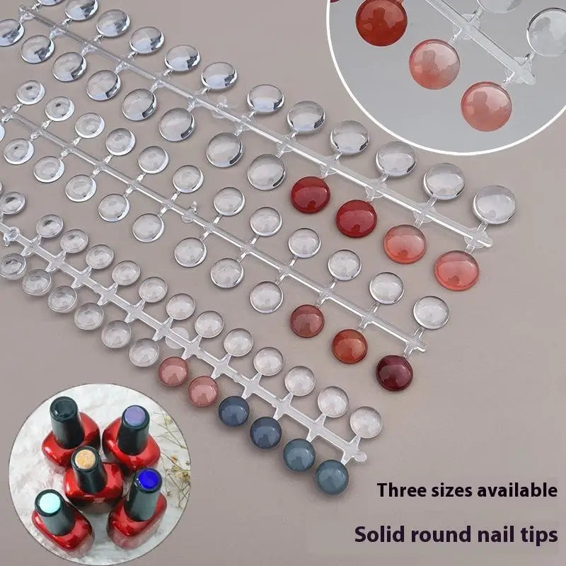 240 Fake Chart Showing 1 2 Mini Round Shaped Clear Glass Nail Polish Qme