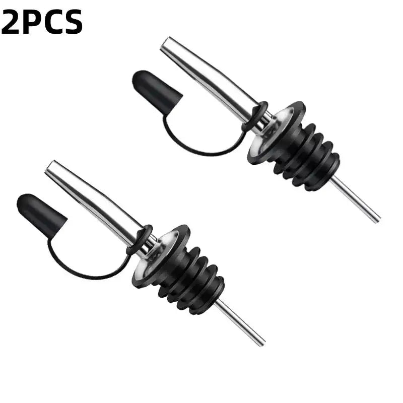 Bar Tool Wine Bottle Stopper Cap Dispenser Sprayer Lock Pourer Sauce Qme 2pcs