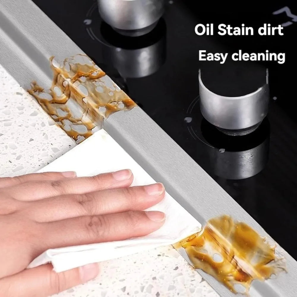 Aluminum Foil Tape 5-10m Waterproof Oil Proof Self Adhesive Kitchen Stove Sink Gap Seal Strip Heat Resistant for Countertop Edge Qme