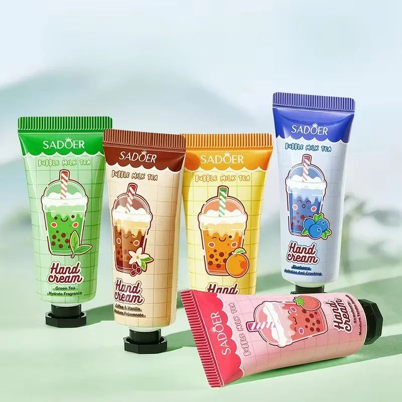 Milk Tea Fruit Fragrance Hand Cream Moisturizing Nourishing Anti-dry Qme
