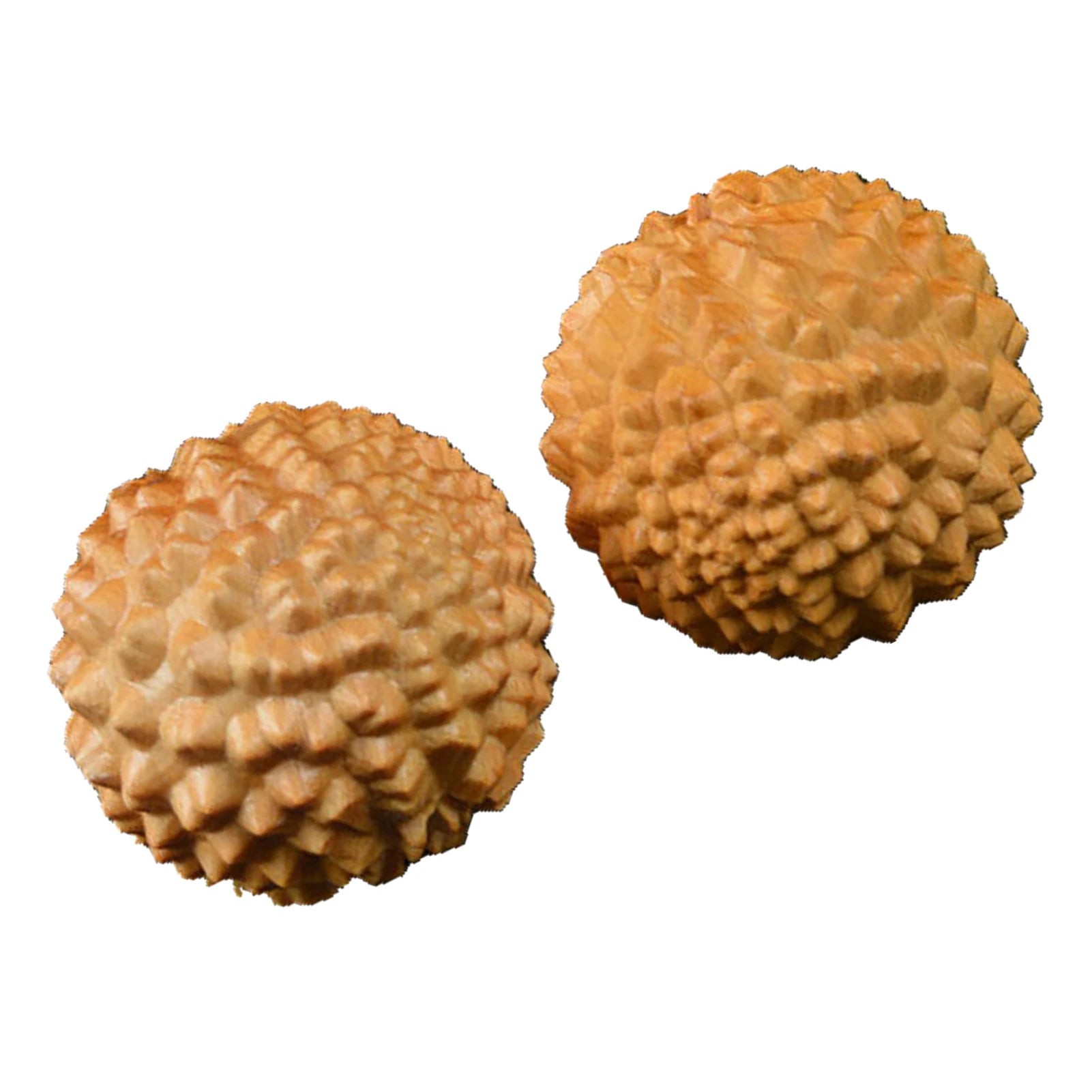 Wooden Hand Massage Ball Palm Relaxing Spiky Textured Acupoint Massage Balls for Elderly Pointed Hand Massage Balls Qme