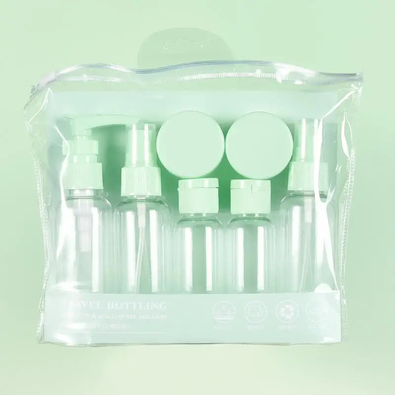 Multipurpose Leak Proof Refillable Bottles Toiletries Travel Qme Green