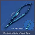 Barraquer Titanium Alloy Needle Holder Lock Curved Ophthalmic Qme n