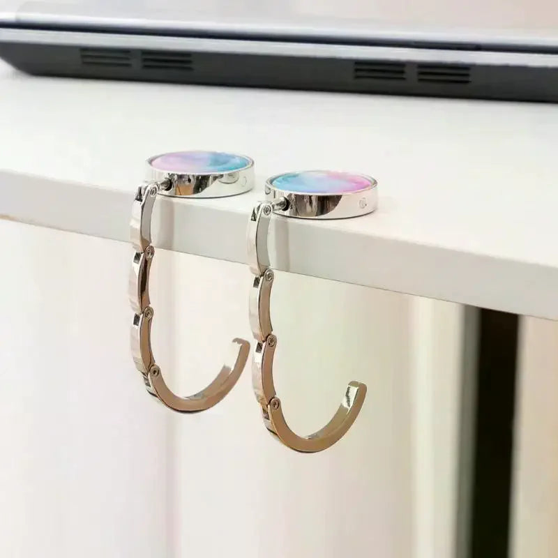 Fashion Foldable Handbag Hook Portable Purse Hook For Women Durable Creative Desk Hanging Rack Girls Gift Qme