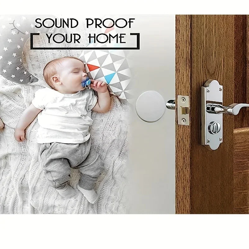 Door Stops for Wall with Strong Back Adhesive - Quiet And Shock Absorbent Soft Plastic Wall Protectors from Door Knobs Qme