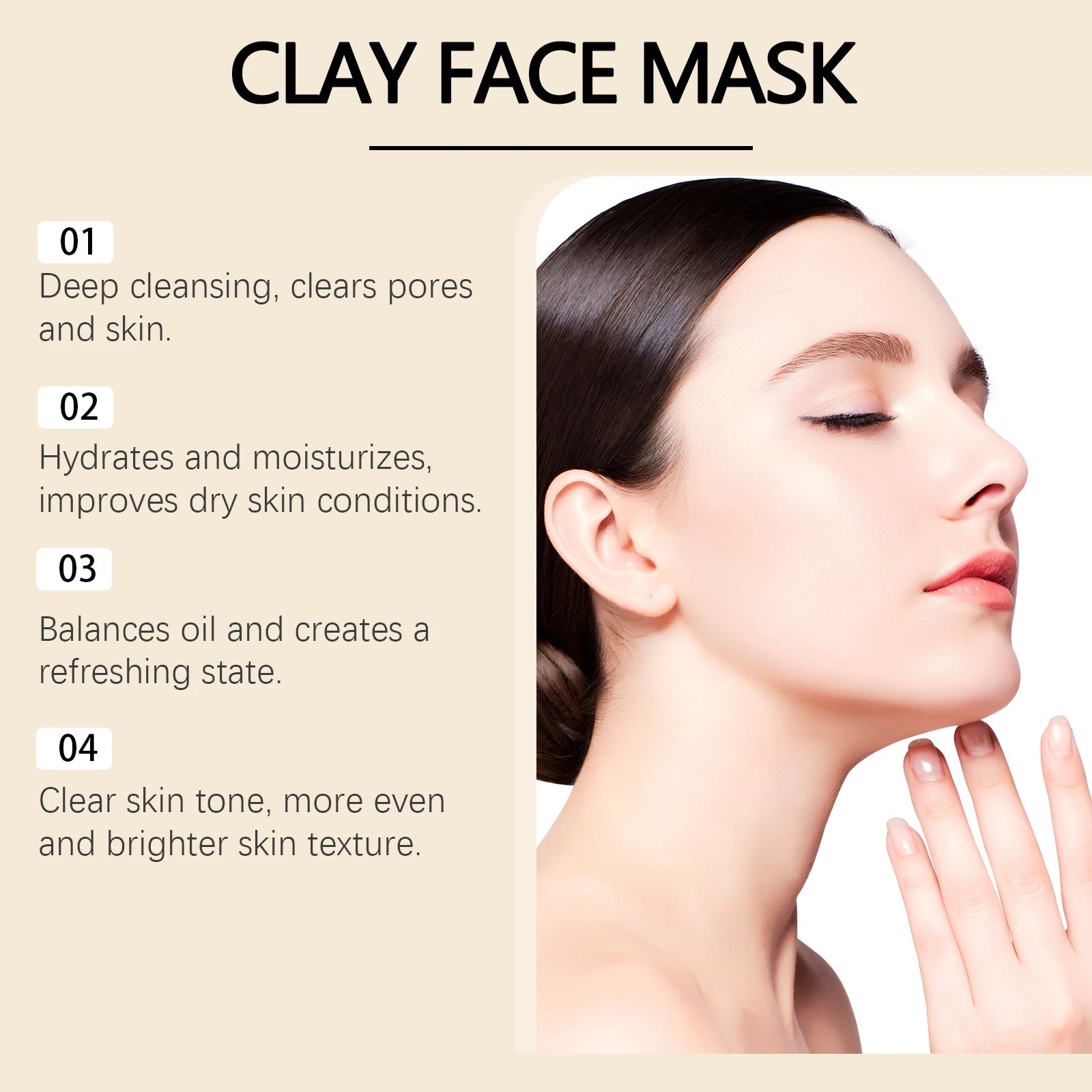 Vitamin C Turmeric Clay Mask Deep Cleansing Hydrating Pore Purifying Fade Dark Spots Acne Even Skin Tone Tightens Skin Care Qme