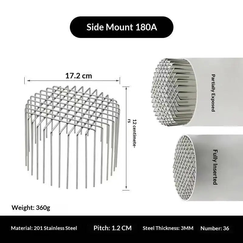 Stainless Steel Roof Floor Drain Balcony Drainage Ditch Anti-Blocking Mesh Cover Garden Outdoor Rooftop Gutter Guard Qme 180 tube