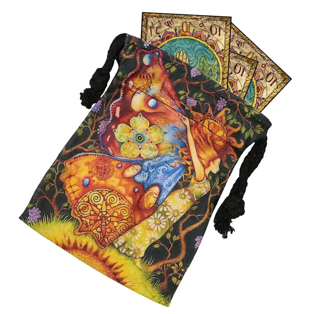 Tarot Bags Pouches Drawstring Dice Bag Card Storage Digital Printing Qme 2 China Mainland