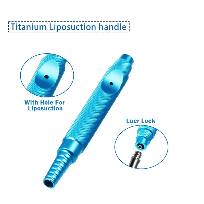Liposuction Needle Converter Handle Stainless Steel Titanium Water Qme indigo
