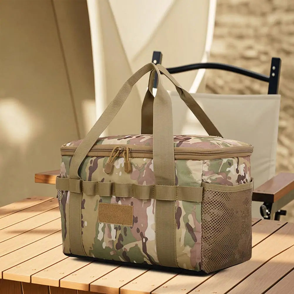 Outdoor Camping Storage Bag Large-capacity Tactical Bag Multi-Functional Gas Tank Picnic Cookware Utensils Organizer Bag Qme