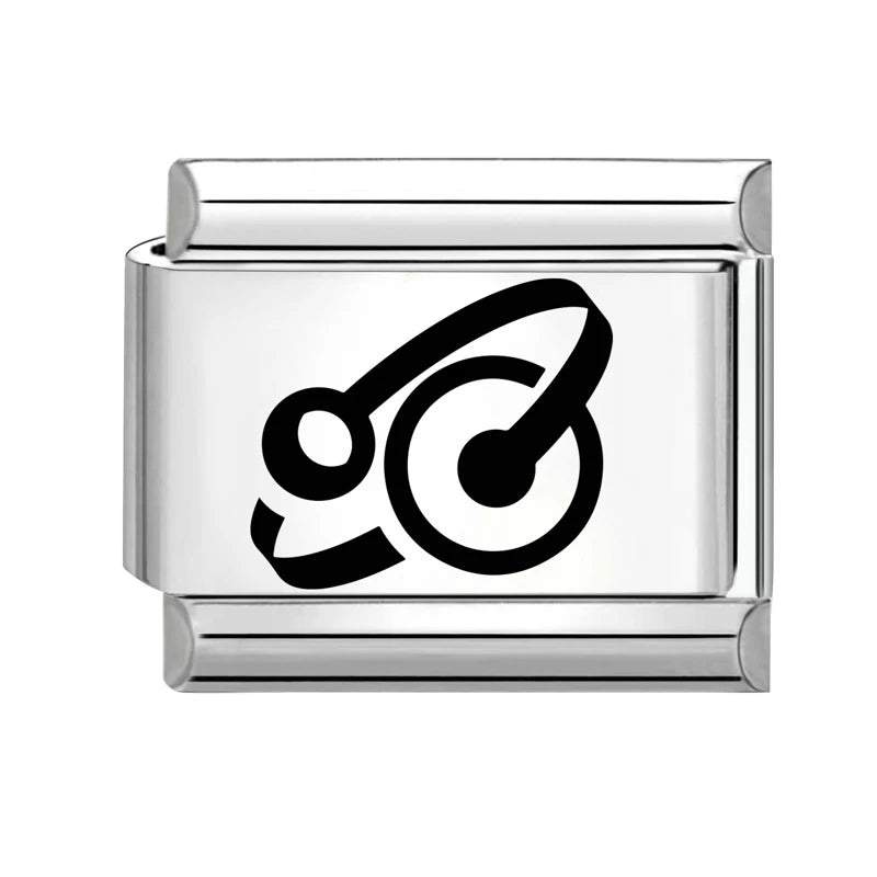 Wholesale Laser Engraving Lightning Heart NO.8 Ball Italian Charm Links Fit 9mm Stainless Steel Bracelet Men Women DIY Making Qme Style 3