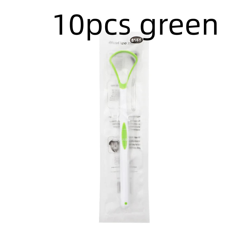 1/5/10/20pcs Grade Tongue Scraper Oral Care Device Removes Thick Coating Food Residue Bad Breath Prevention Tongue Cleaning Qme 10pcs green