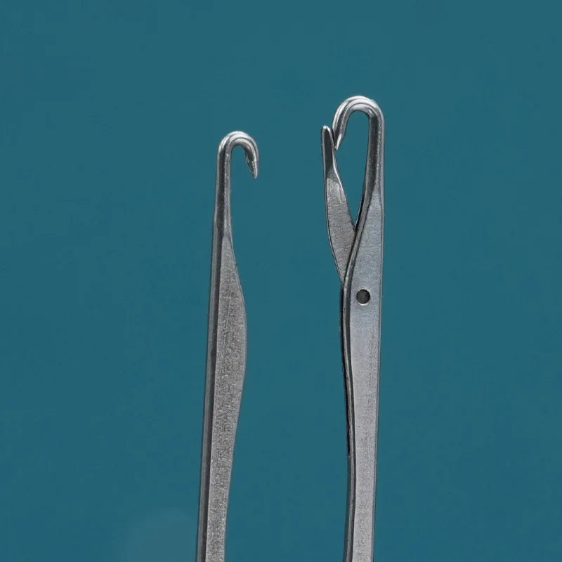 Sweater Repair Hook Needles Stainless Steel Knitting Mending Needle Tool for Wool Knit Clothes Socks Hole Fix Qme