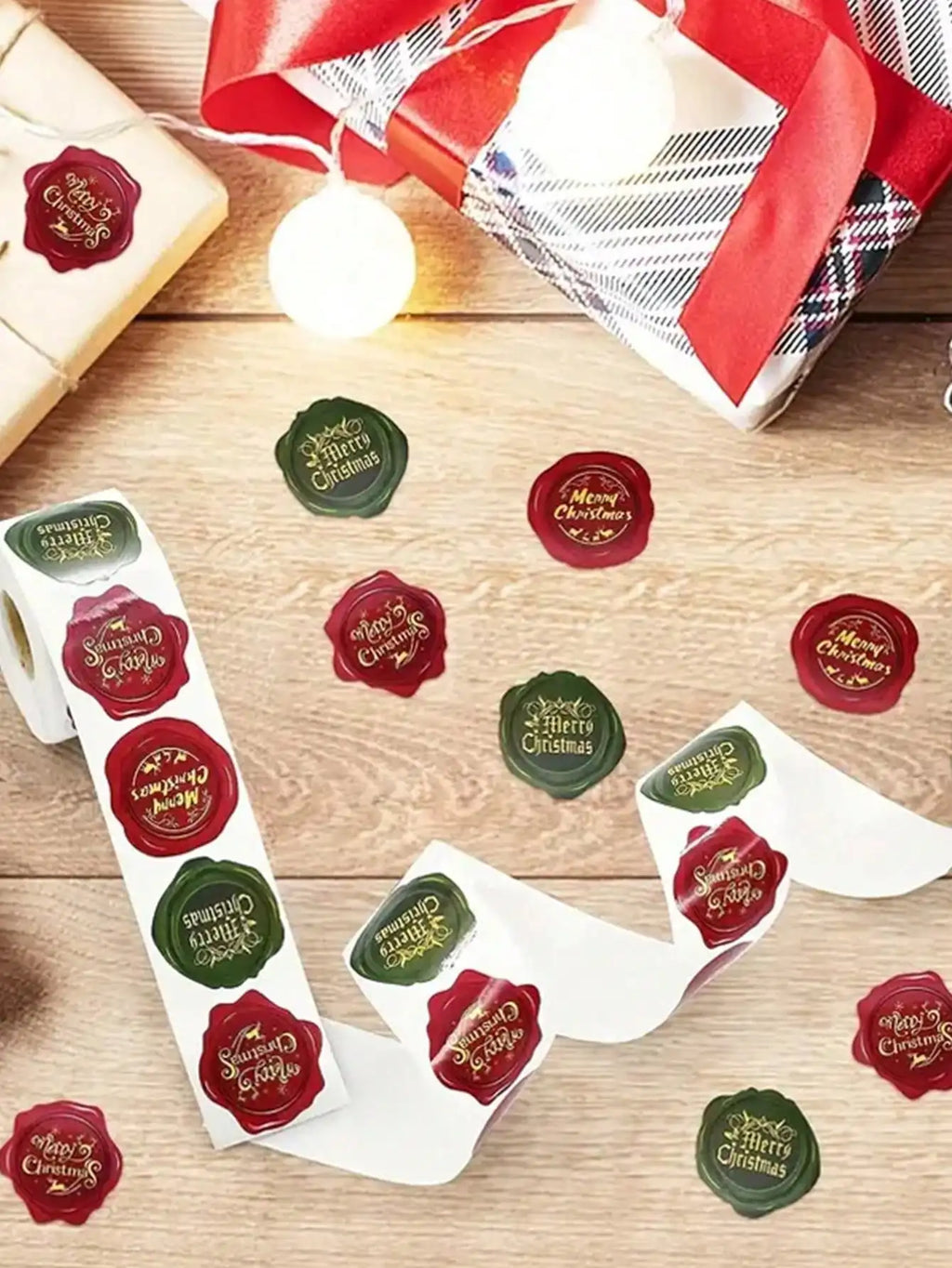 500 Sheets Roll Merry Christmas Stickers Label Suitable Homemade Qme