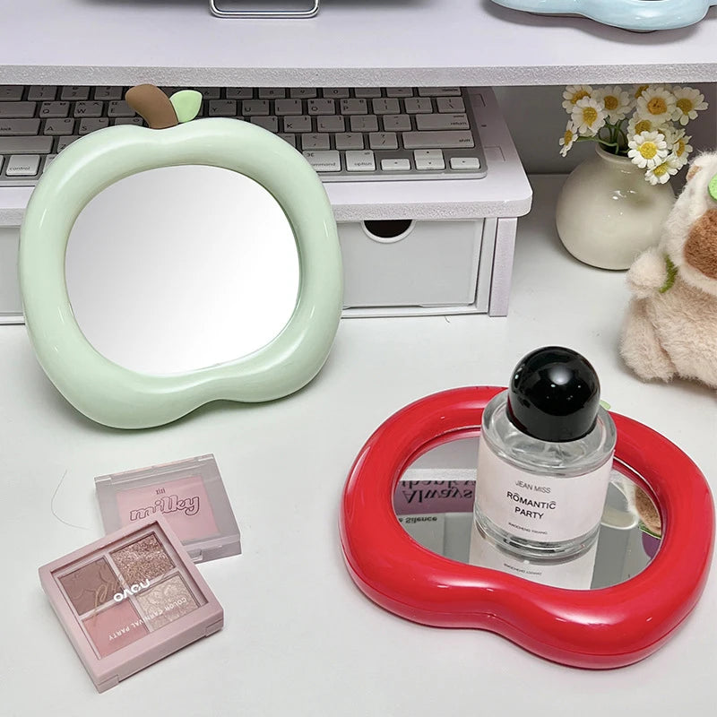 Apple-shaped Decorative Mirror Desktop Makeup Bedroom Dormitory Home Qme