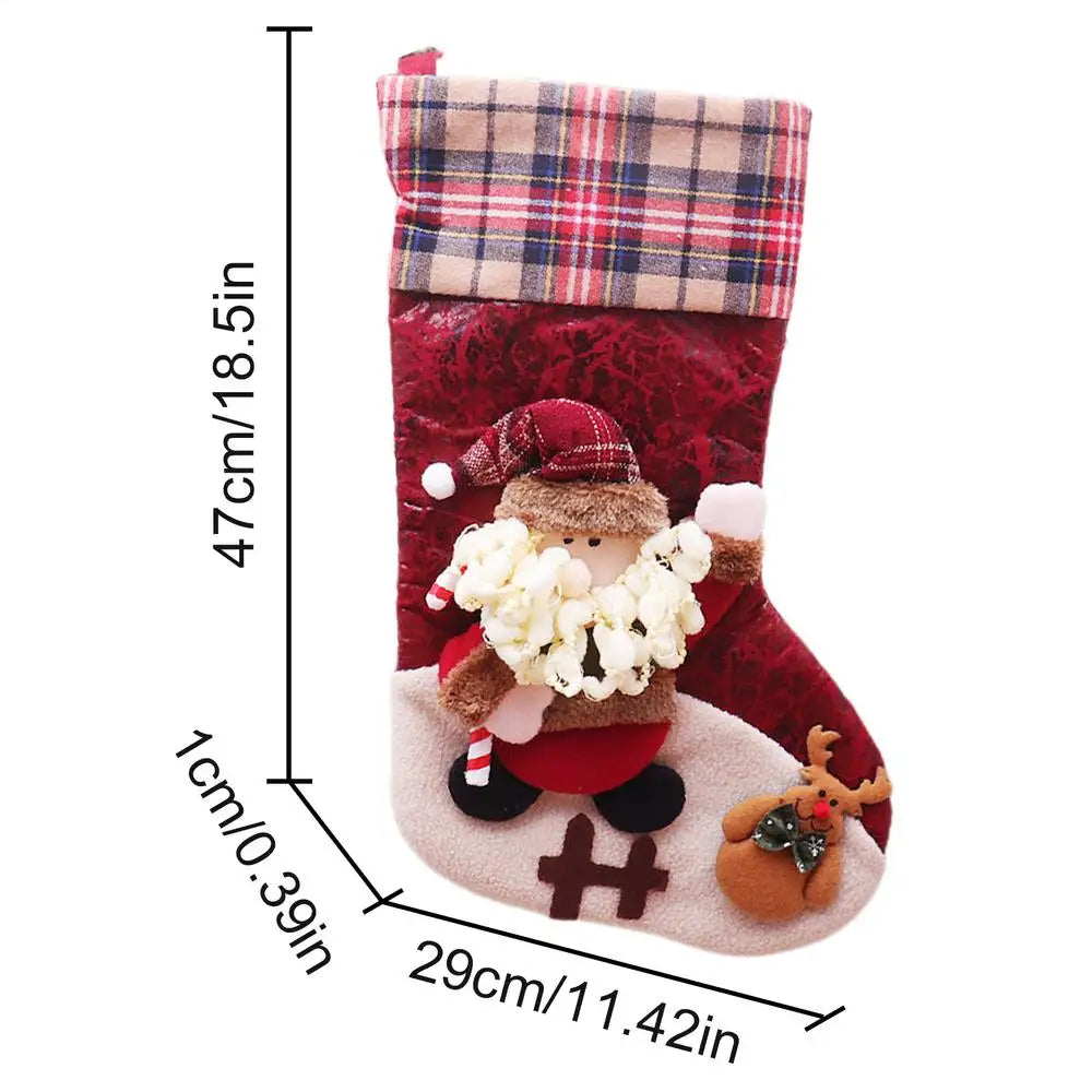 Christmas Stockings Traditional Cute Reindeer Candy Bags Deer Qme 01 China Mainland 29x47cm