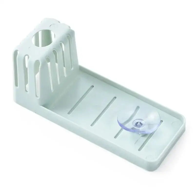 Kitchen Convenience Accessories Sink Shelf Suction Cup Sponge Drain Qme L blue