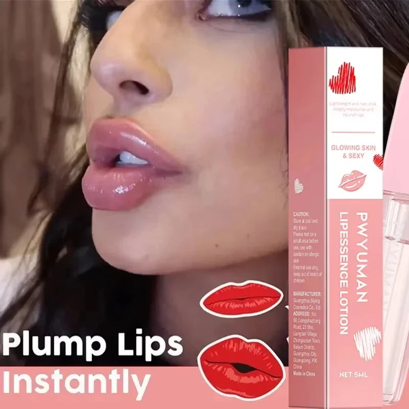 Instant Volumising Lip Plumper Oil Lip Enhancer Lip Gloss Plumping Serum Moisturizing Anti-Wrinkle Lipstick Sexy Lip Care Makeup Qme 1pc