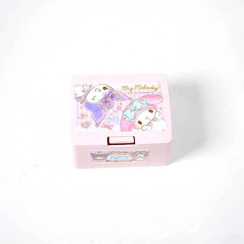 Hello Kitty Cartoon Push-Button Cosmetic Storage Box Acrylic Desktop Lipstick and Small Item Organizer for Home Use Qme