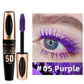 Waterproof Anti-sweat Mascara Lengthens Eyelashes Extension Blue Silk Fiber Mascara Female Non-smudge Mascara Makeup Cosmetic Qme 05 Purple