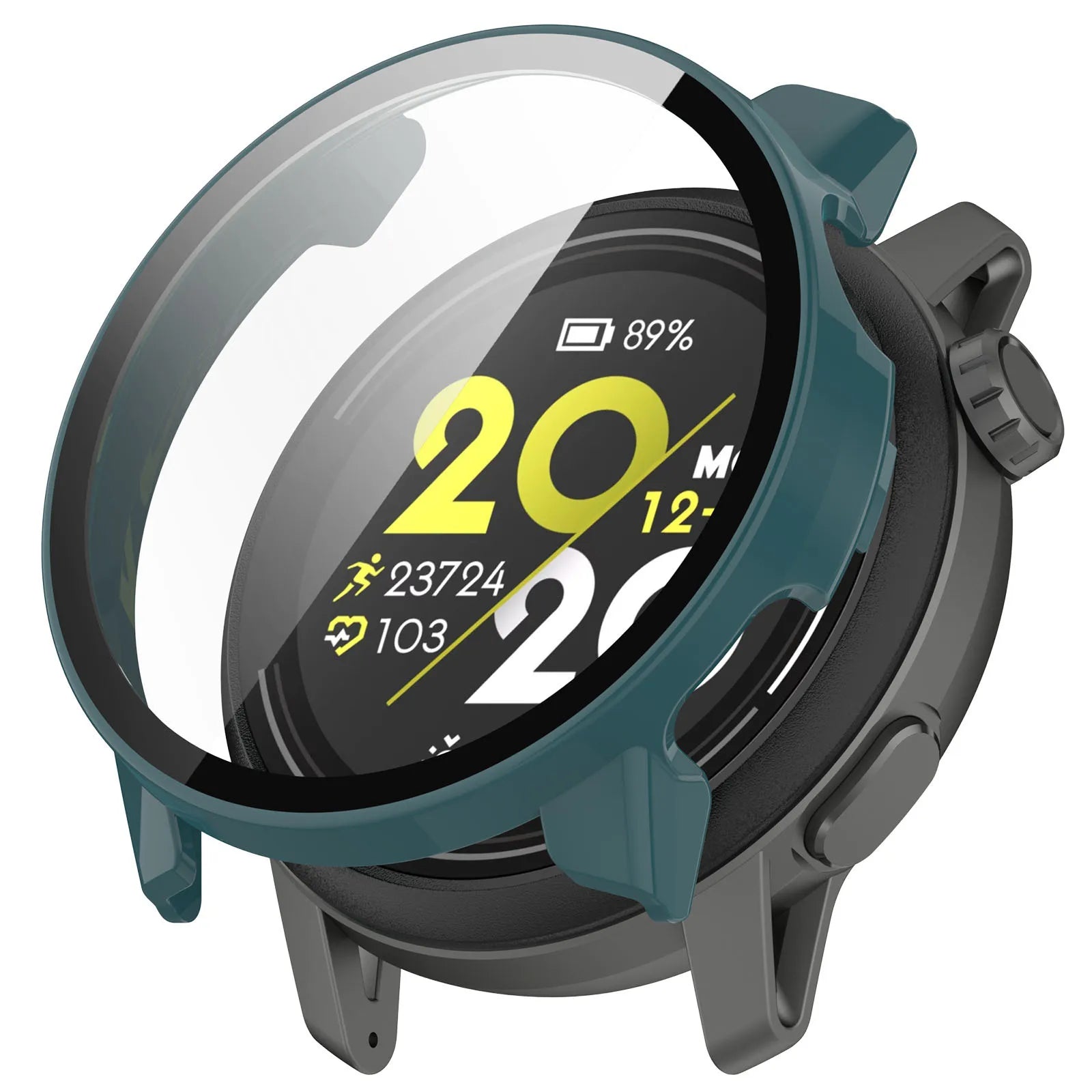 Tempered Glass Case For Coros Pace 3 2 Smart Watch Strap Protective Cover Bumper Pace3 Pace2 Screen Protector Shell Accessories Qme Pine Green For Coros Pace 2