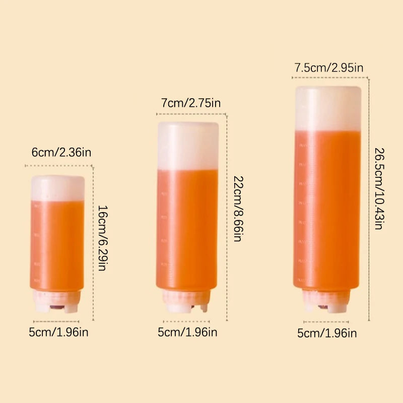 Dispenser Condiment Squeeze Bottle Inverted Plastic Bottles Qme