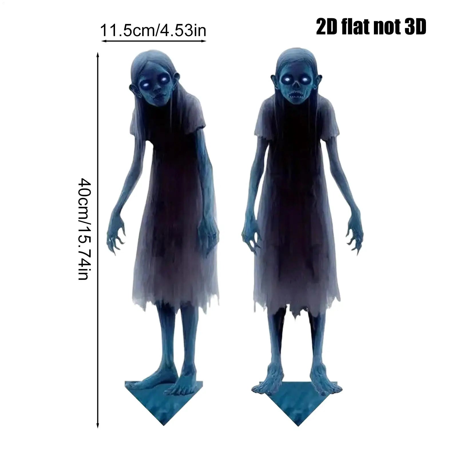 Haunted Twin Ghost Yard Signs Spooky Twins Outdoor Stakes Decorations Qme