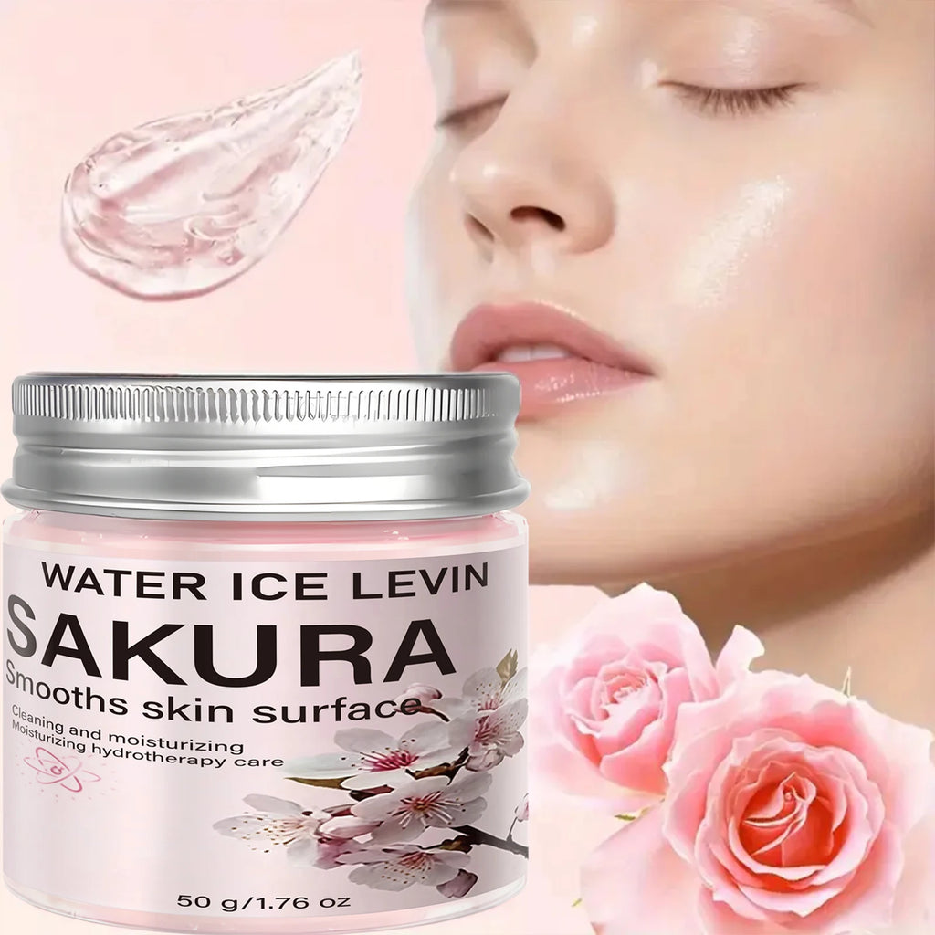 Moisturizing Sakura Face Mask, Collagen & Hyaluronic Acid for Smooth Skin Qme