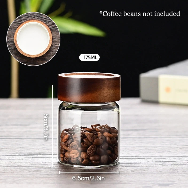 Coffee Beans Storage Container Tube Display Rack Tea Bottle Glass Single Dose Espresso Accessory Coffeware Set Barista Tool Gift Qme 175ML