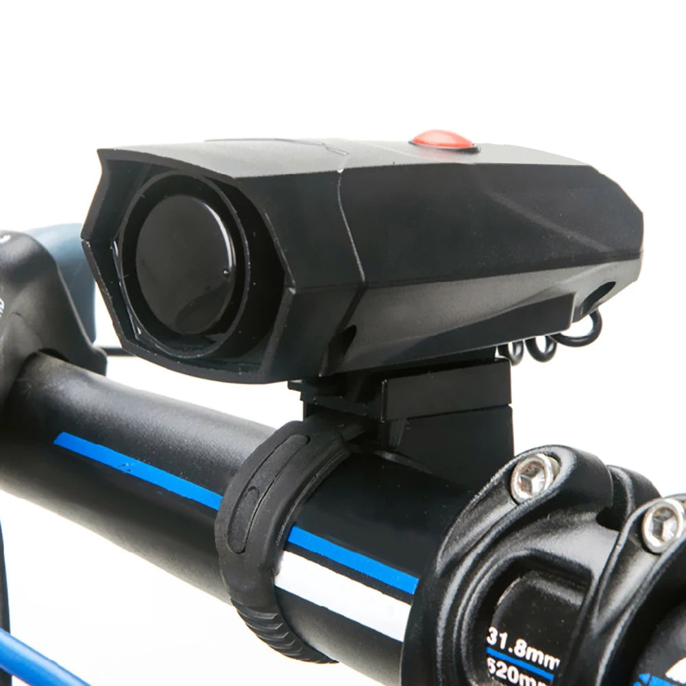Electric Bike Horn Loud Electronic Bicycle Bell 5 Sound Modes Safe & Easy Cycling Alert for Mountain Bike Road Bike Scooters Qme