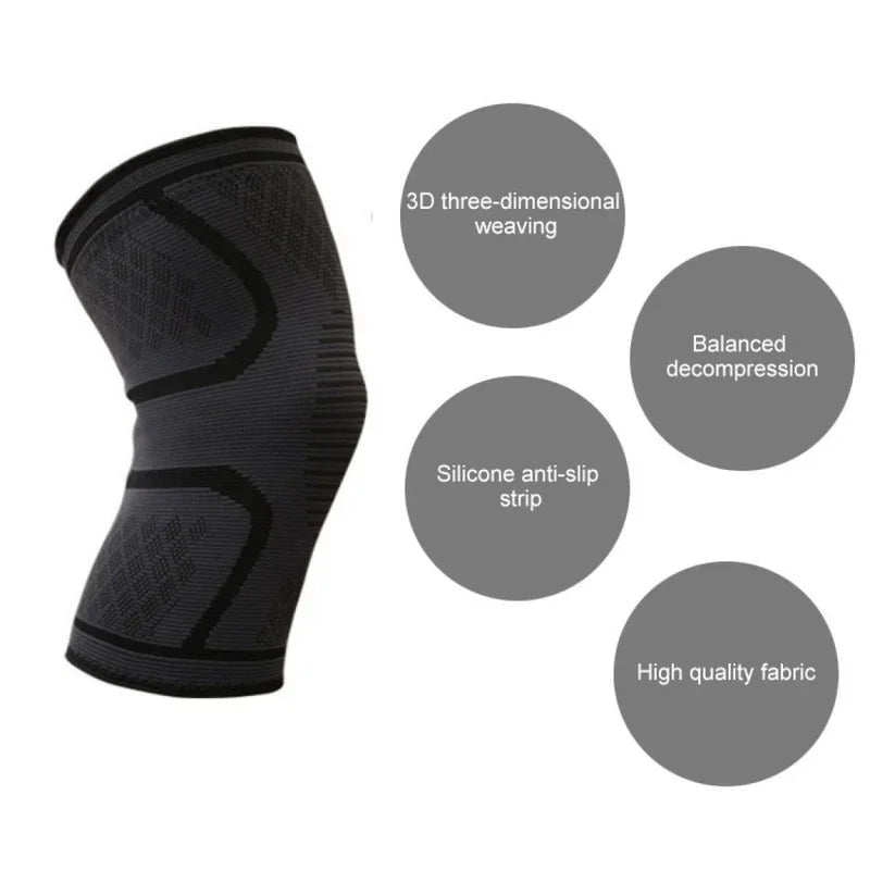1pair Nylon Elastic Sports Knee Pads Breathable Knee Support Brace Running Fitness Hiking Cycling Leg Protector Size: XL Qme