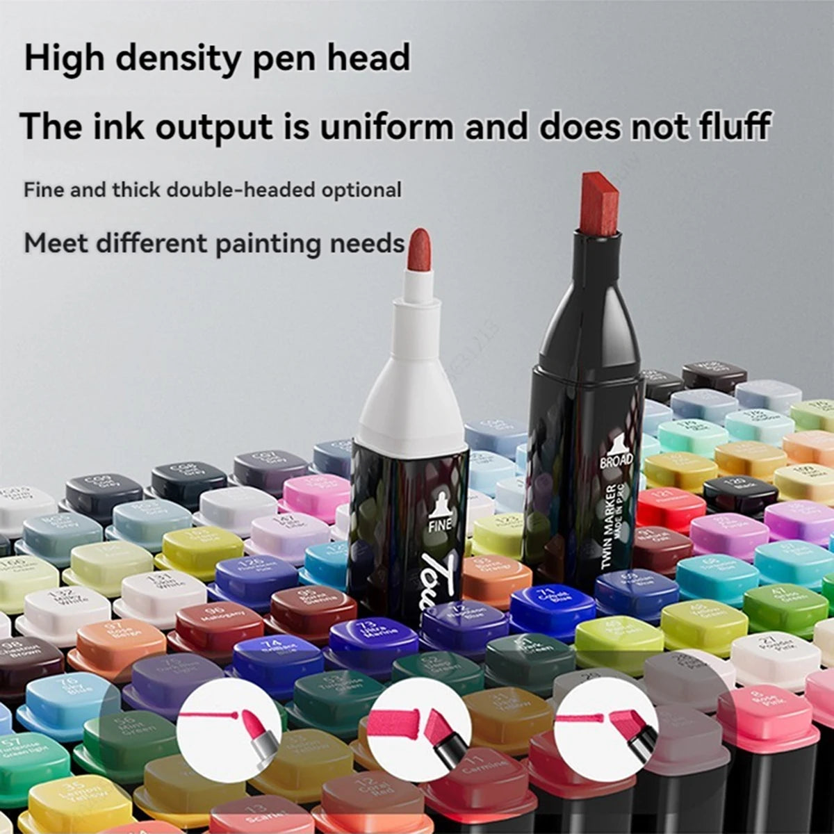 6-24Pcs Dual Tip Alcohol Markers Art Sketch Marker Pen Bright Ink for Illustration Graffiti Painting School Art Supplies Qme