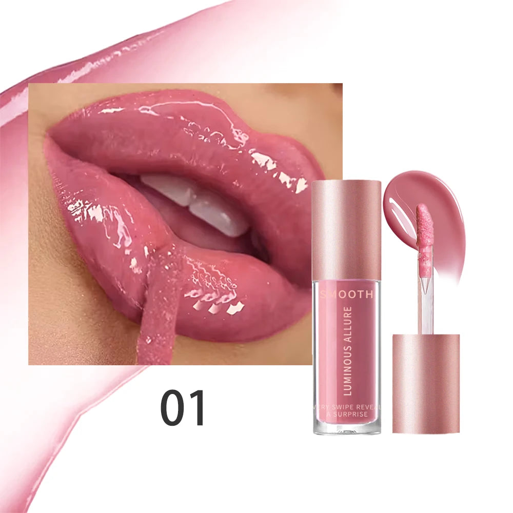 Glossy Lip Glaze 4 Colors Moisturizing Long-wear Gloss Pigment Qme 01