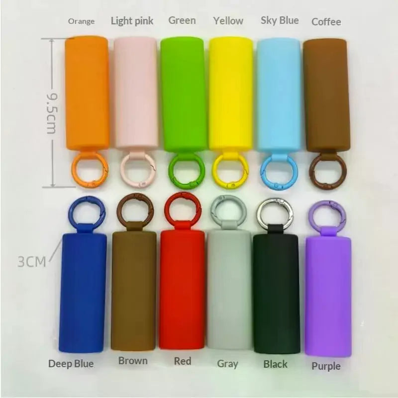 Silicone Lighter Holder With Keychain For Lighters, Snap‑Fit Protective Case Cover Compatible Qme