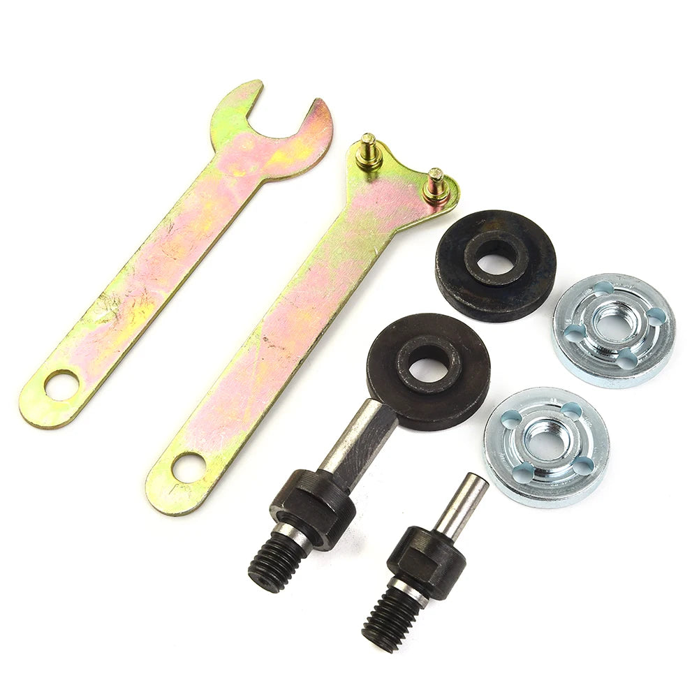 8pcs/set 6mm+10mm Electric Drill Conversion Angle Grinder Connecting Rod Spanner Connecting Rod Kit Adapter Hand Drill Part Qme