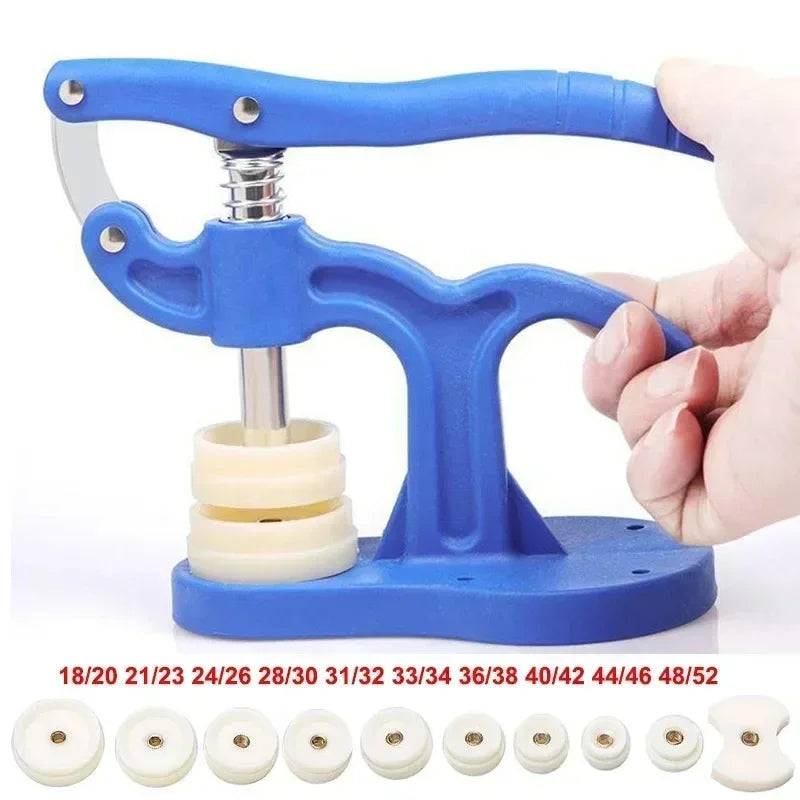 Watch Back Press Tool Set Nylon Prevent Slip Fitting Dies Nylon Watch Case Closer Watch Repair Tool Kit for Watchmaker 12pcs Qme