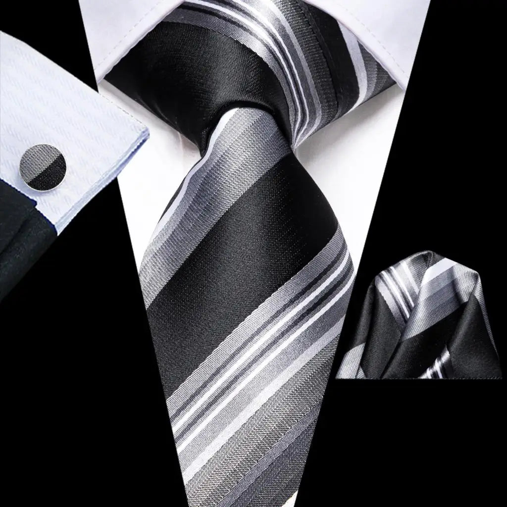 Navy Blue Striped Wedding Tie Men Fashion Design Green Red Necktie Qme