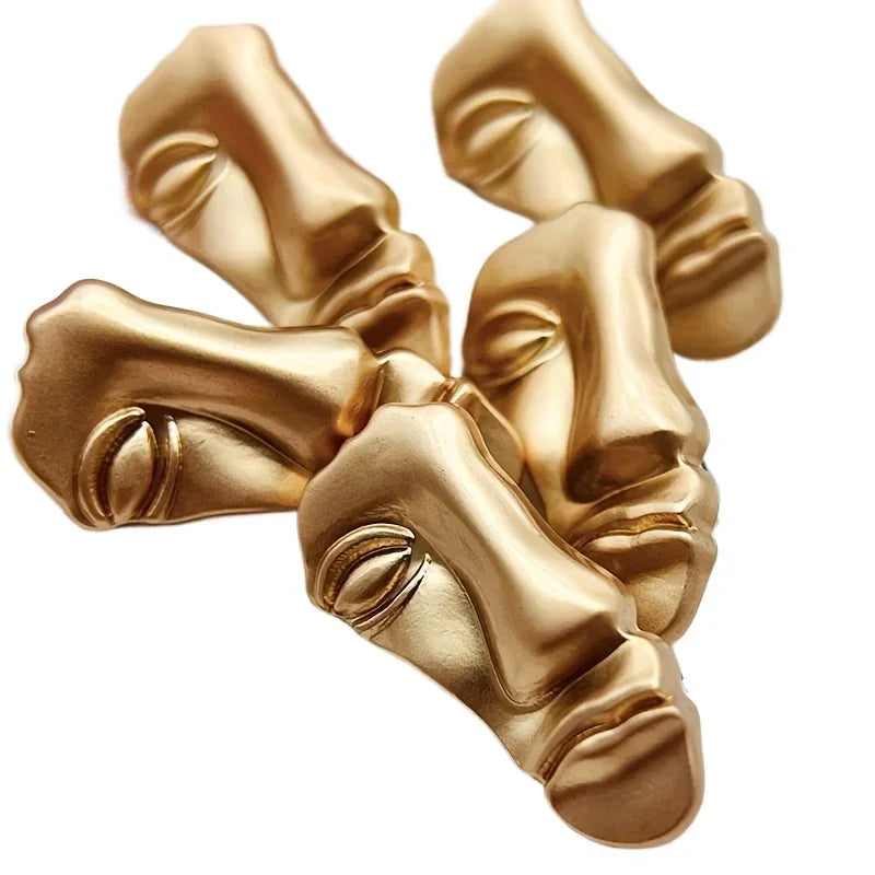 10PCS-23mm Exquisite Golden Mask Clothing Buttons, Suitable for Decorating Clothing-Hair Accessories\Bags\ Belts\ Hats and so on Qme